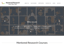 Tablet Screenshot of mentored-research.com